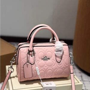 Coach Boxed Mini Rowan Crossbody Pink Bag